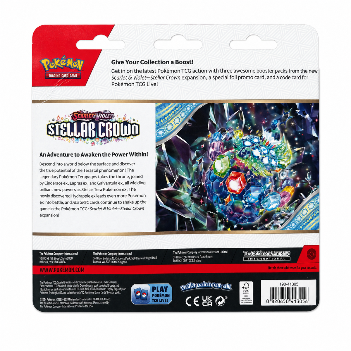Pokémon TCG: Scarlet & Violet—Stellar Crown 3-Pack Blister – Latias