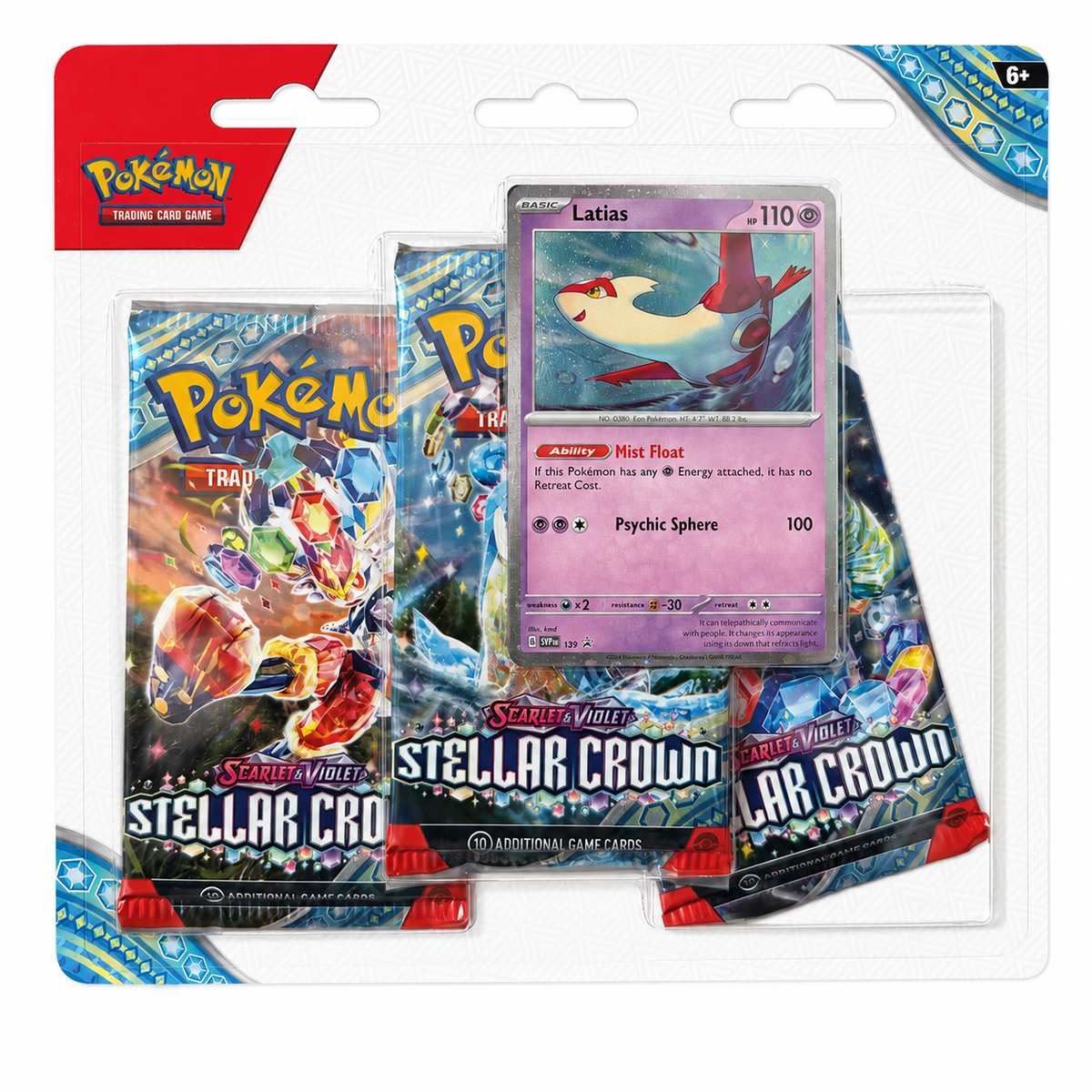 Pokémon TCG: Scarlet & Violet—Stellar Crown 3-Pack Blister – Latias
