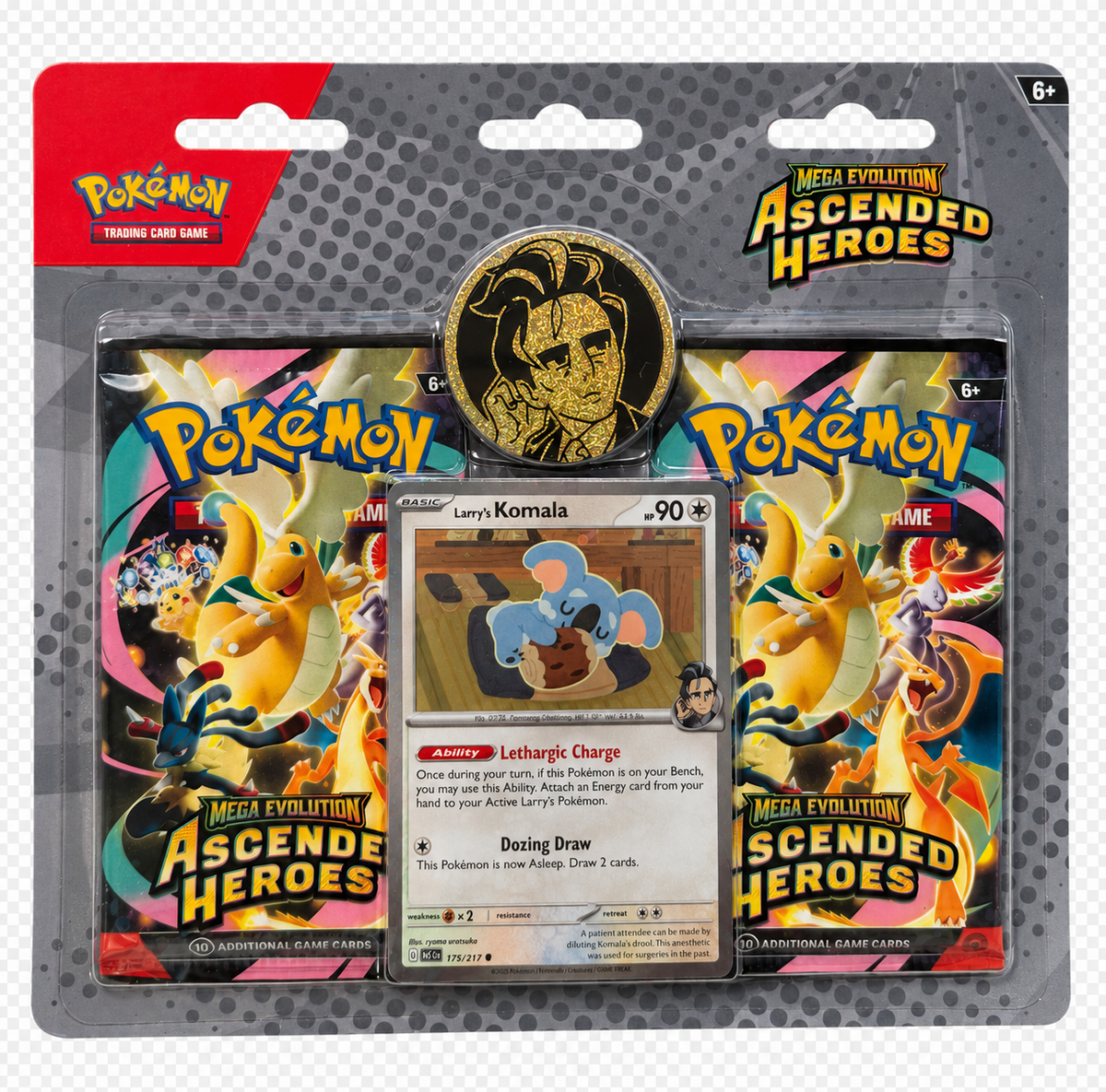 Pokémon TCG: Mega Evolution—Ascended Heroes – Larry’s Komala 2-Pack Blister