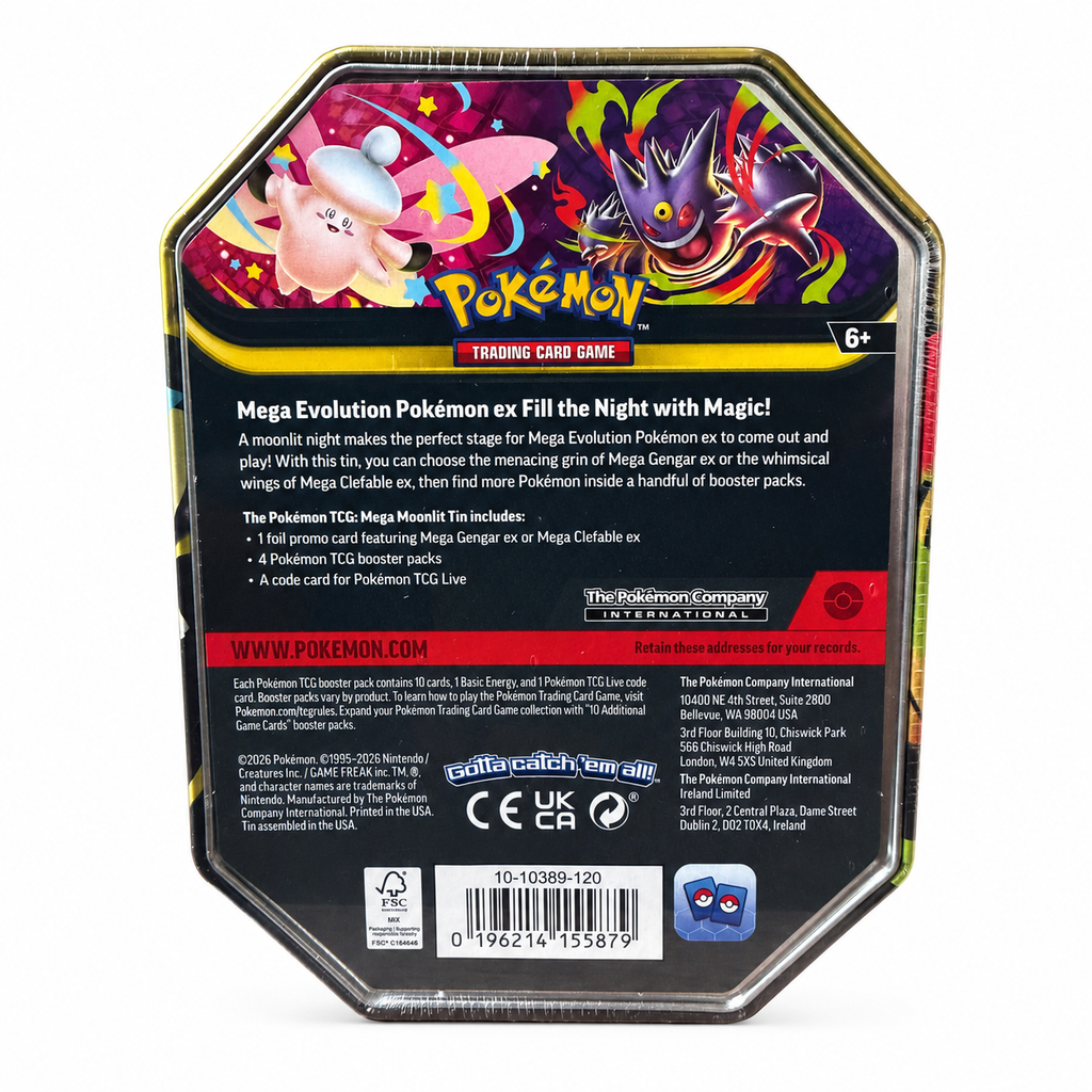 Pokémon TCG: Mega Moonlit Tin – Mega Clefable ex