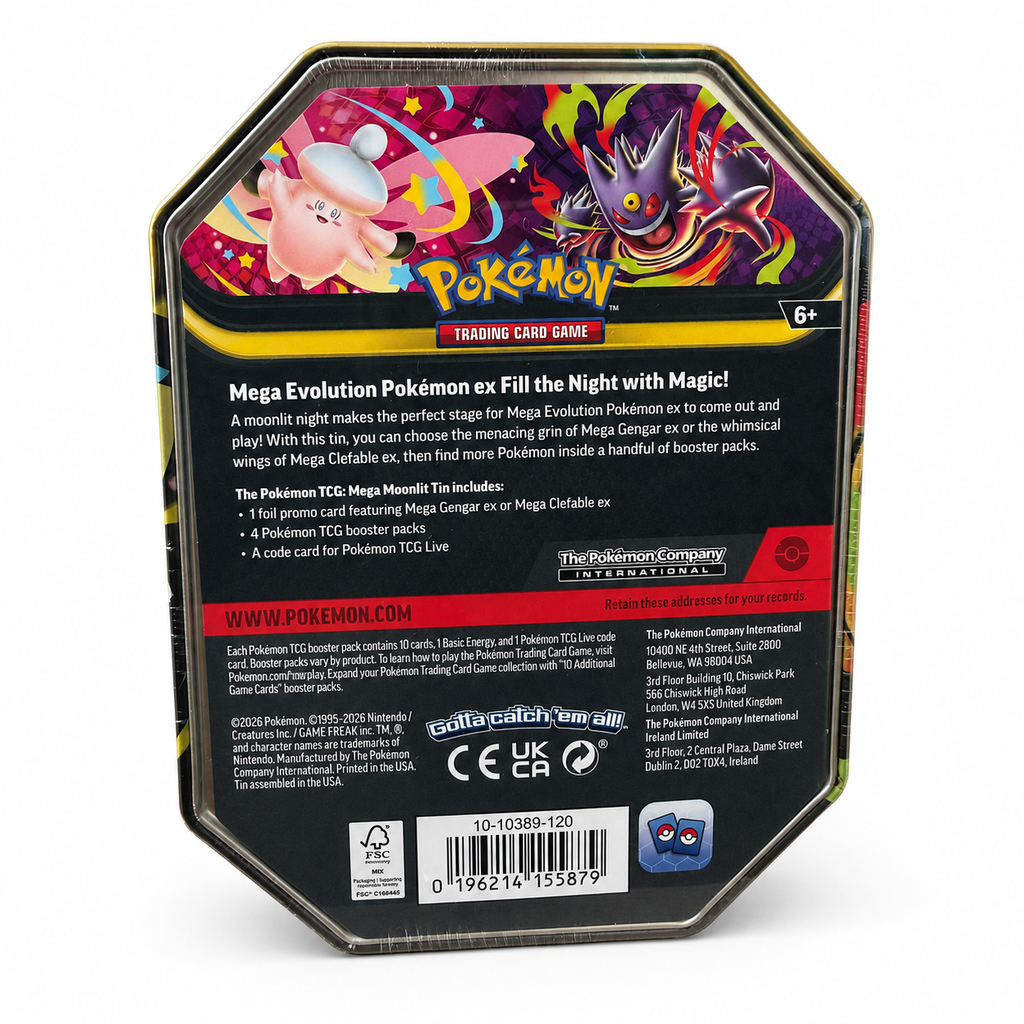 Pokémon TCG: Mega Moonlit Tin – Mega Gengar ex