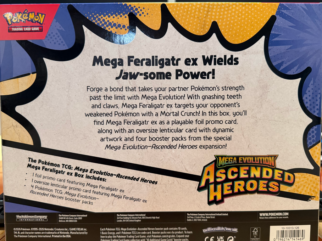 Pokémon TCG: Mega Evolution—Ascended Heroes – Mega Feraligatr ex Box