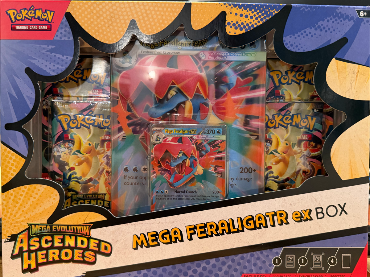 Pokémon TCG: Mega Evolution—Ascended Heroes – Mega Feraligatr ex Box