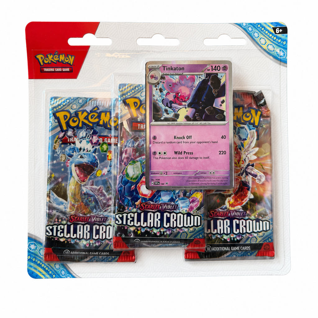Pokémon TCG: Scarlet & Violet—Stellar Crown 3-Pack Blister – Tinkaton