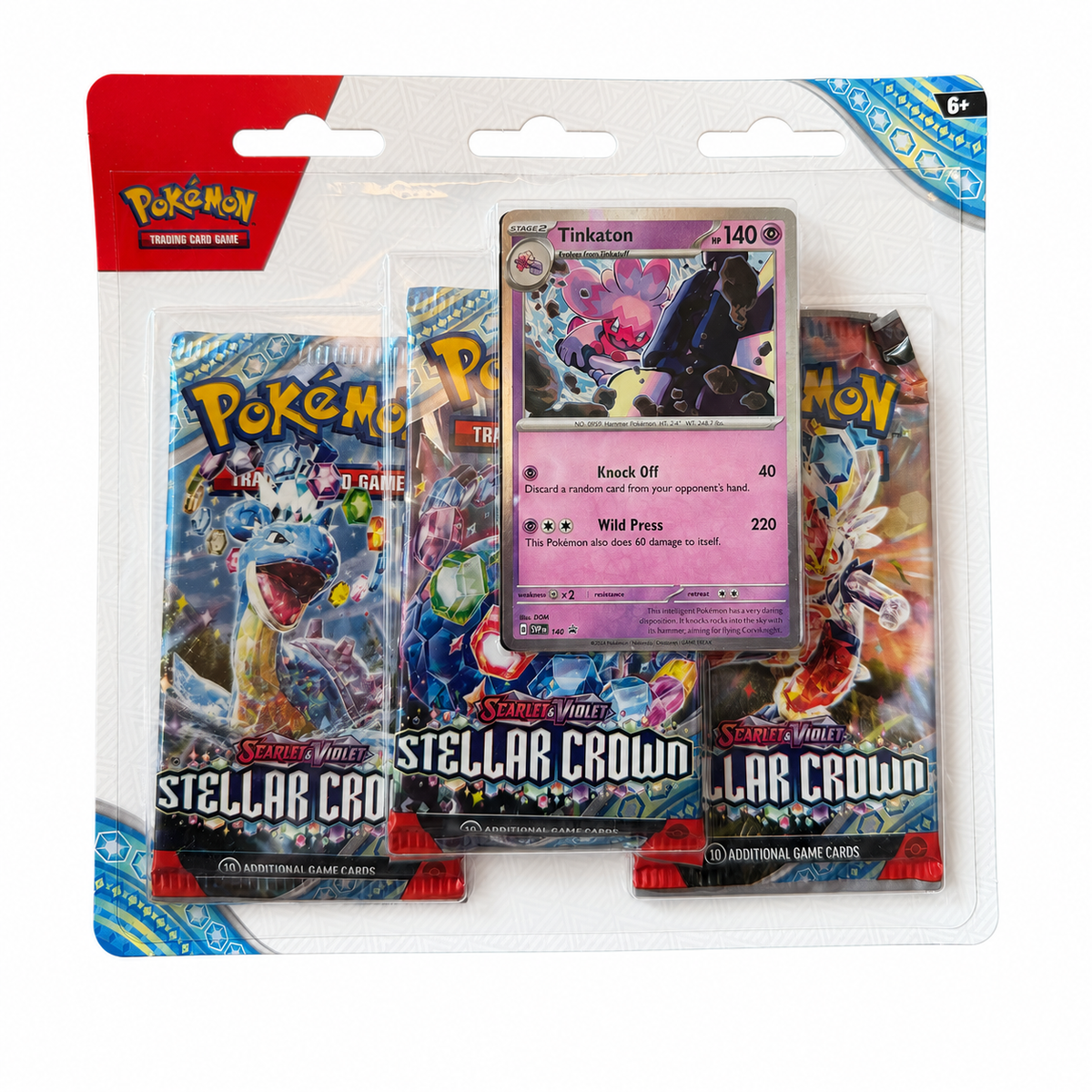 Pokémon TCG: Scarlet & Violet—Stellar Crown 3-Pack Blister – Tinkaton