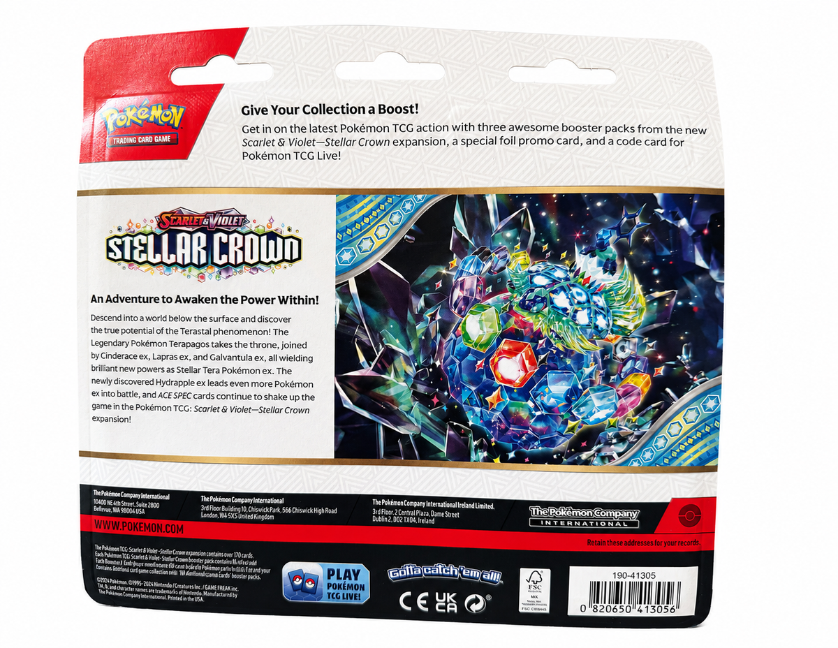 Pokémon TCG: Scarlet & Violet—Stellar Crown 3-Pack Blister – Tinkaton