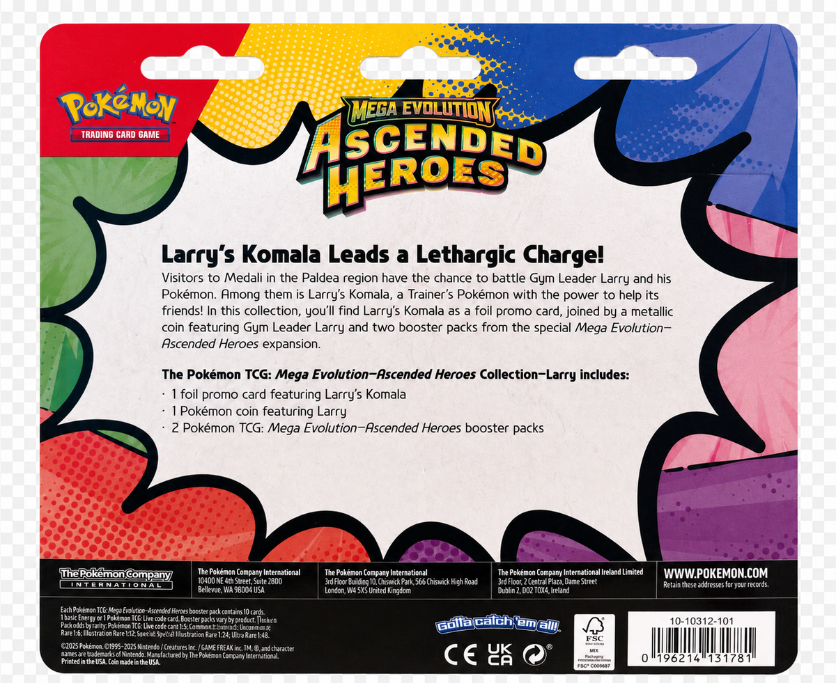 Pokémon TCG: Mega Evolution—Ascended Heroes – Larry’s Komala 2-Pack Blister
